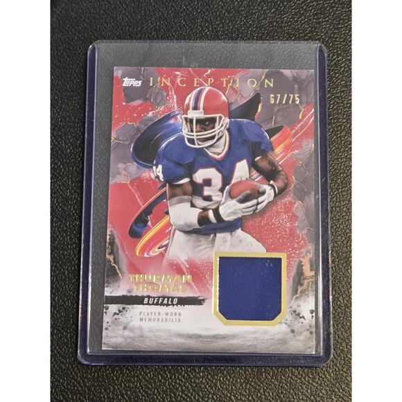 2024 Topps Inception #RC-TT Thurman Thomas Relics Red #/75 - Picture 1 of 2